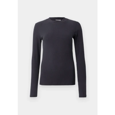 Abbildung von Marc O&#039;Polo Denim Crewneck SLIM FIT Langarmshirt, Damen, Größe: Medium, Blue depths