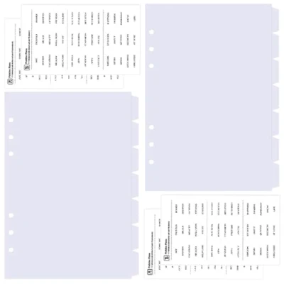Abbildung von DY.2ten weiß Ordner Trennblätter A5 6 Loch 14 Blätter / 2 Sets, Kunststoff Register Index ​Teiler für Ringbuch,Notizbuch,Planer(21cm x 14.2cm)