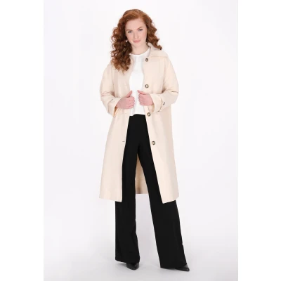 Abbildung von Dreimaster Klassischer Mantel, Damen, Größe: 34, Off white