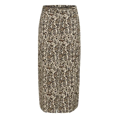 Abbildung von Saint Tropez Zeeka Jeansrock, Damen, Größe: 40, Black denim leopard