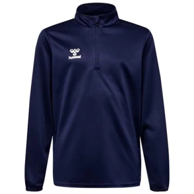 Abbildung von Hummel Essential Halfzip Langarmshirt für Kinder, Größe: 116, Marine
