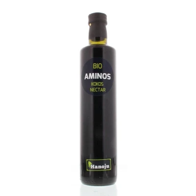 Abbildung von Hanoju Bio Kokos Aminos Würzsauce, Soja freie Gewürz Sauce, Alternative zu Sojasaucen 500 ml