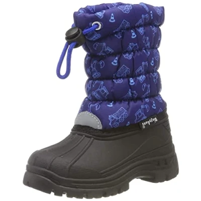Abbildung von Playshoes Jungen Unisex Kinder Winter Bootie Verkehr Schneestiefel, Marine, 30/31 EU