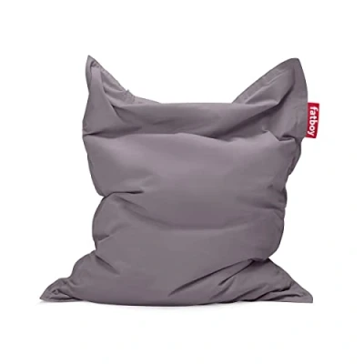 Abbildung von Fatboy Original Stonewashed Sitzsack Indoor Beanbag aus Baumwolle Sitzkissen Grey Für Erwachsene und Kinder 180 x 140 cm