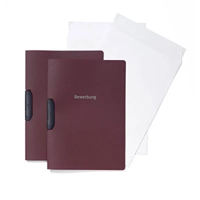 Abbildung von Durable Bewerbungsset Duraswing Job, 2 Bewerbungsmappen mit Versandtaschen, dunkelrot, 999107391