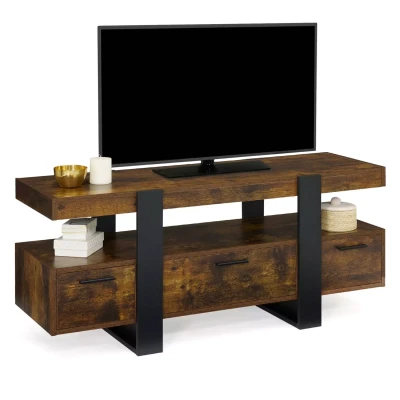 Abbildung von IDMarket TV Bank, 116 cm, Phoenix mit Schubladen, Holz, Antik Optik, Schwarz