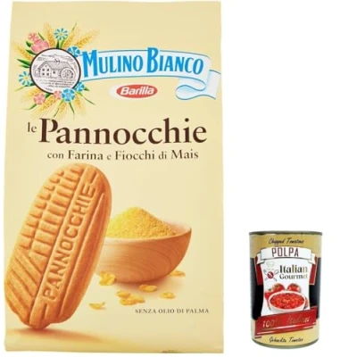 Abbildung von 6x Mulino Bianco kekse Pannocchie mit Cornflakes 350g biskuits cookies kuchen + Italian Gourmet polpa 400g