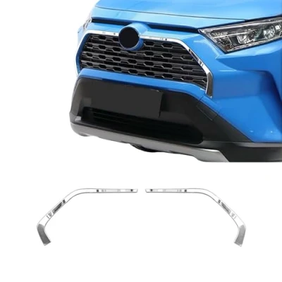 Abbildung von OMAC Kühlergrill Leisten Grillleisten kompatibel mit Toyota RAV4 2018 2024 Edelstahl Silber 2tlg