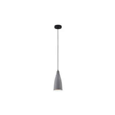 Abbildung von Lindby Hängeleuchte Sanne, dimmbar, Leuchtmittel nicht inklusive, Modern, Beton, Metall, betongrau, 1 flammig, E27, Deckenlampe