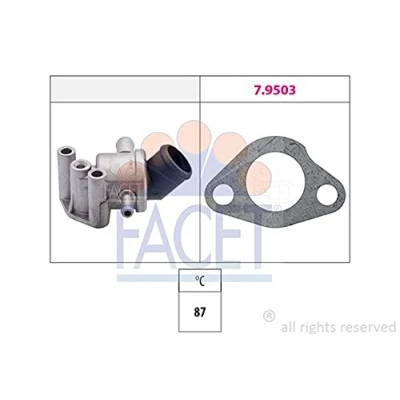 Abbildung von FACET 7.8106 Kühlwasserthermostat 87C Made in Italy OE Equivalent FIAT: Panda I Schrägheck