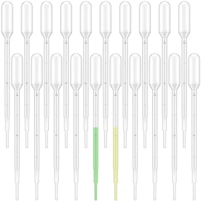 Abbildung von 20 Stück Pipette,Pipetten,Pipetten Plastik,Pipette 1ml,Pimpette,Transferpipetten aus Kunststoff,mit Skala,für Labor Versuch,Experiment,ätherische Öle (1ml)