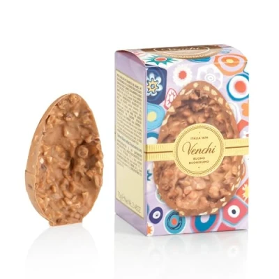 Abbildung von Venchi Mignon Schokoladenei, Gourmet Salzmandel und Karamellgeschmack, 70 gr, Glutenfrei, ohne Überraschung, Osterkollektion, Geschenkidee