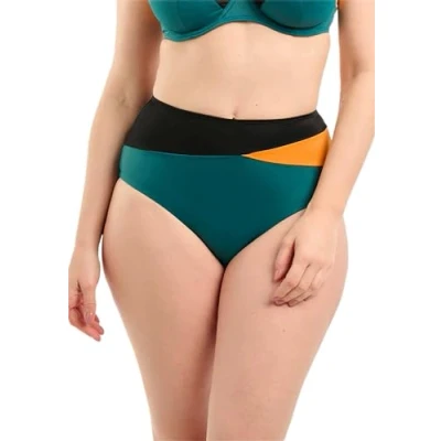Abbildung von Sans Complexe Damen Beyond The Beach, tiefer sitzender Badeanzug, Black Green Yellow, 36/38