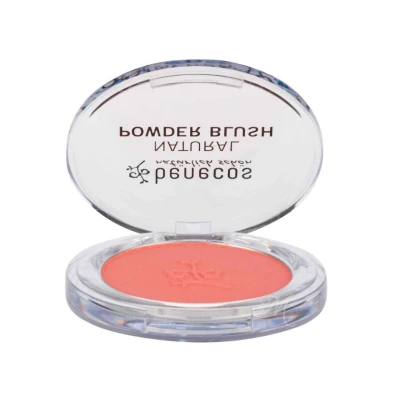 Abbildung von benecos Naturkosmetik Powder Blush gepresst mit Bio Rizinusöl sassy salmon