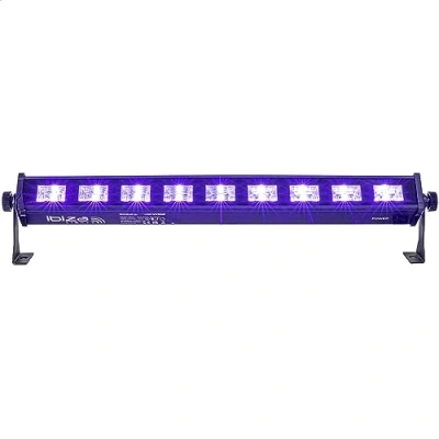 Abbildung von Ibiza LED UVBAR UV Effekt Leiste mit 9 LEDs à 3 W, Schwarzlicht Schwarz