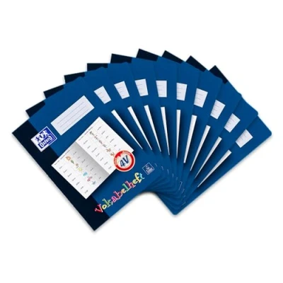 Abbildung von Oxford Vokabelheft mit Lernsystem, A4, 16 Blatt, Lineatur 4V, 10 Stück