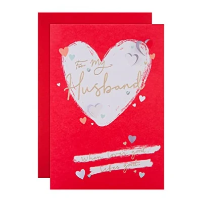 Abbildung von Hallmark Valentinstagskarte für Ehemann klassisches Herz Design