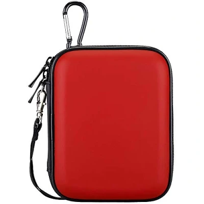Abbildung von Lacdo Externe Festplattentasche Schutz Hülle für Seagate Game Drive PS4, Expansion, Portable Drive, Basic 2,5&quot; HDD 1TB 2TB 3TB 4TB 5TB Stoßfest Tragbar Hard Case, Rot