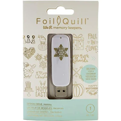 Abbildung von We R Memory Keepers Foil Quill USB Art Design Drive, Feiertage, Stick mit 200 Thematischen Texten und Bildern, für Kartengestaltung mehr