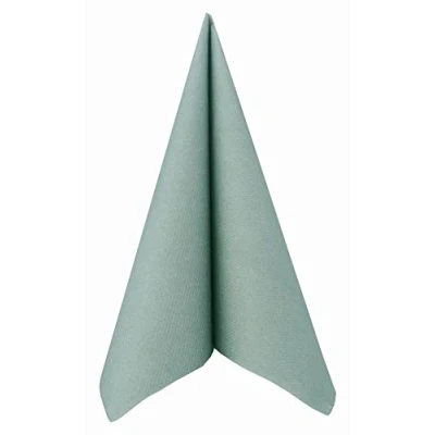 Abbildung von APARTina Servietten stoffähnlich aus Airlaid UNI, stoffähnliche Serviette Hochzeit Hochzeitsservietten hochwertig, perfekt für verschiedene Anlässe 50 Stück (Eukalyptus, 40 x cm)