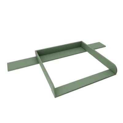 Abbildung von regalik Wickelaufsatz mit Platte für Hemnes von IKEA, Wickeltischaufsatz 50x160 cm Kommoden, Abnehmbar Wickelkommode aufsatz, Abgerundeten Frontplatten, Grün, 2 mm ABS Material