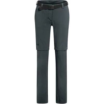 Abbildung von Maier Sports Damen NATA 2 Wanderhose Bermuda Zipp Off, Grau (Graphite), 50 EU