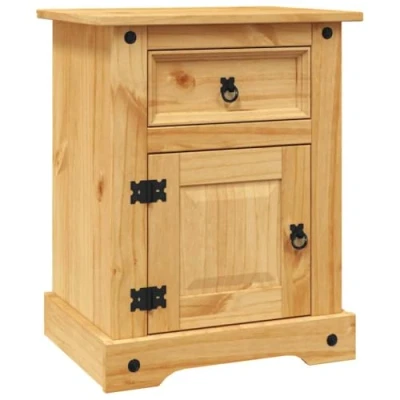 Abbildung von vidaXL Kiefer Nachttisch Mexiko Stil Nachtschrank Nachtkonsole Nachtkommode