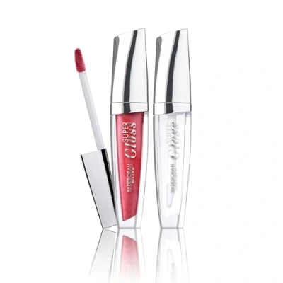 Abbildung von Deborah Milano Make up Set Super Gloss Lipgloss, Nr. 06 Pearly Red und N.01 Transparent, Volumengebender glänzender Lipgloss mit Hyaluronsäure, verleiht weiche, glatte hydratisierte Lippen,