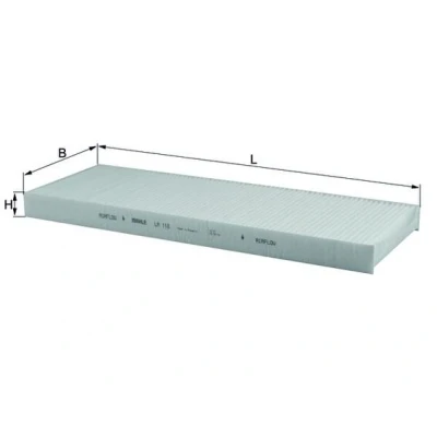 Abbildung von Filter, Innenraumluft MAHLE ORIGINAL LA 118