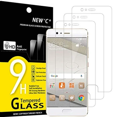 Abbildung von NEW&#039;C 3 Stück, Panzer Schutz Glas für Huawei P10, Frei von Kratzern, 9H Härte, HD Displayschutzfolie, 0.33mm Ultra klar, Ultrabeständig