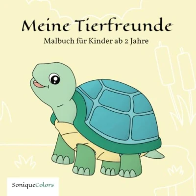 Abbildung von Meine Tierfreunde Malbuch für Kinder ab 2 Jahre: 50 Tiermotive zum Ausmalen und Kritzeln Kleinkinder