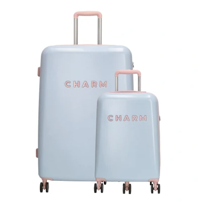 Abbildung von Charm London Capetown Trolley Set baby blue Hartschalenkoffer