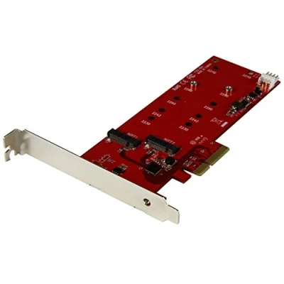 Abbildung von StarTech.com 2x M.2 SATA SSD Schnittstellenkarte PCIe PCI Express III Controller NGFF Karte