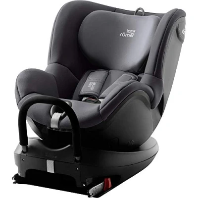 Abbildung von BRITAX RÖMER Kindersitz 0 18 kg DUALFIX 2 R, 360 drehbar für Kinder (Gruppe 0+/1), von Geburt bis 4 Jahre, Storm Grey