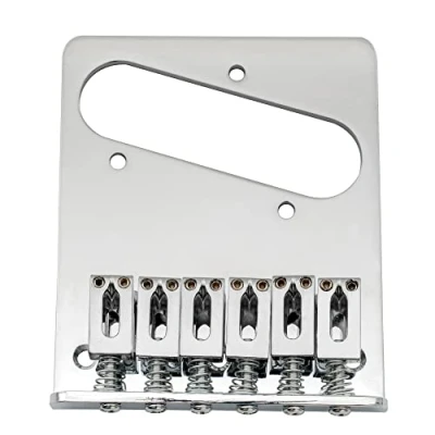 Abbildung von Musiclily 54mm Gitarren 6 Saitenreiter Telecaster Steg Bridge für Tele Style E Gitarre, Chrom