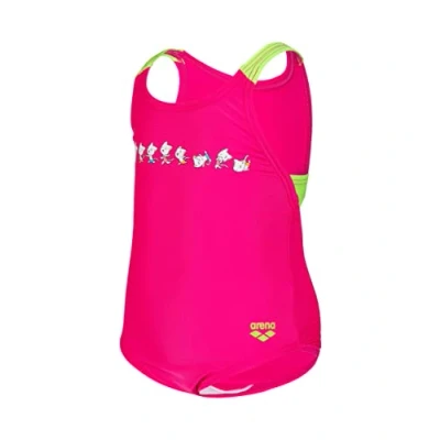 Abbildung von Arena Mädchen Kids Girl&#039;s Friends Swimsuit Swim Pro Back Badeanzüge, Freak Rose soft Green, 92 EU