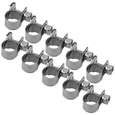 Abbildung von 10 teile/satz 6mm 20mm Schlauchschellen Edelstahl Schwere T Bolzen Mini Kraftstoffleitung Rohrschellen(8 10Mm)
