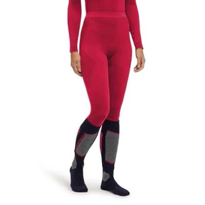 Abbildung von FALKE Damen Baselayer Hose Warm Long W TI Funktionsmaterial schnelltrocknend 1 Stück, Rot (Red 8644) neu umweltfreundlich, M