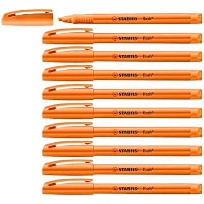 Abbildung von Textmarker STABILO flash 10er Pack orange