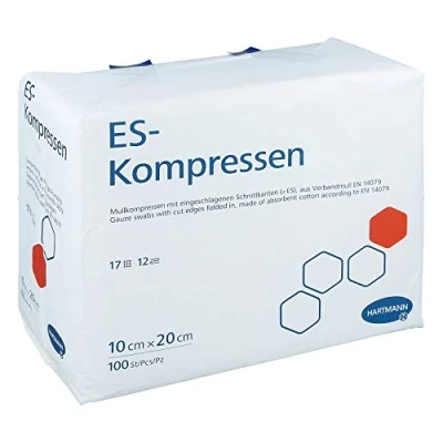 Abbildung von Es kompressen unsteril 10x20 cm 12fach