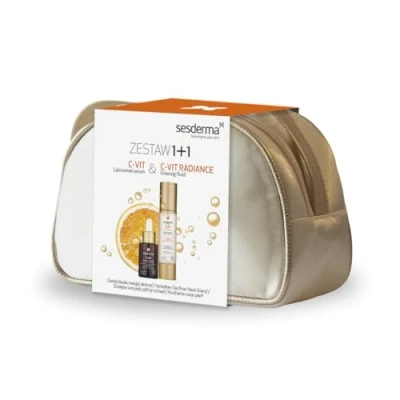 Abbildung von Sesderma C VIT Weihnachtsset Radience Creme 50 ml + Serum 30 ml, Vitamin Anti Aging Set, Feuchtigkeit &amp; Glow, für strahlende Haut, Ideal alle Hauttypen