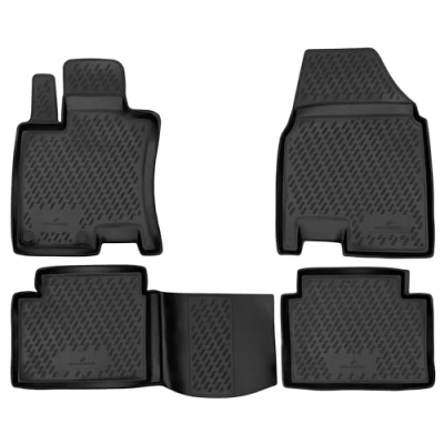 Abbildung von WALSER XTR 75176 Fußmattensatz Gummi vorne und hinten schwarz Maßgefertigt NISSAN: Qashqai / Qashqai+2 I