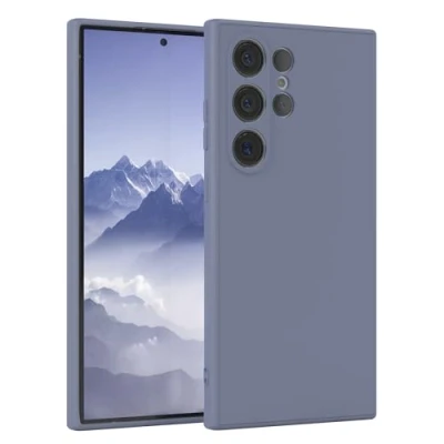 Abbildung von EAZY Case Silikonhülle für Samsung Galaxy S24 Ultra Hülle Silikon Blau weich stoßfeste Handyhülle Schutzhülle mit Kameraschutz Dünn Premium Schutz Cover Bumper in Eisblau