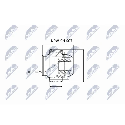 Abbildung von NTY NPW CH 007 Gelenksatz Hinterachse, Hinterachse links, rechts JEEP: GRAND CHEROKEE 2