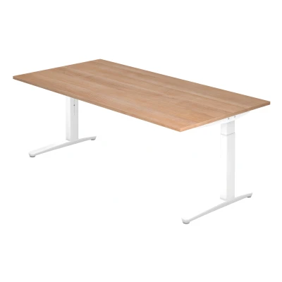 Abbildung von Hammerbacher Schreibtisch XB2E Nussbaum/Weiß