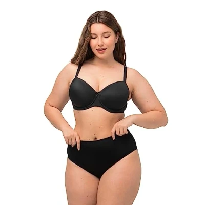 Abbildung von Ulla Popken Tshirt BH, Damen, Größe: 90D, Schwarz