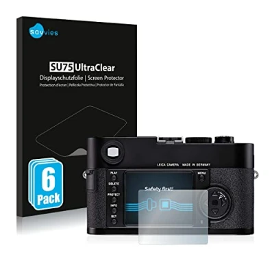 Abbildung von Savvies 6 Stück Schutzfolie für Leica M8 Displayschutz Folie Ultra Transparent