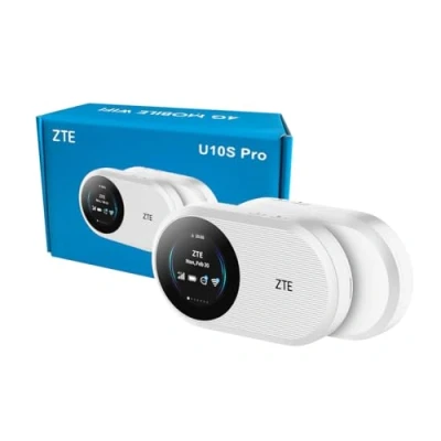 Abbildung von ZTE U10S Pro Blue, 4G+LTE Mobile Wi Fi 6, freigeschalteter, kostengünstiger tragbarer Reiserouter, verbindet 32 Geräte, 3000 mAh, 10 Stunden Akkulaufzeit, läuft in Allen weltweiten Netzwerken