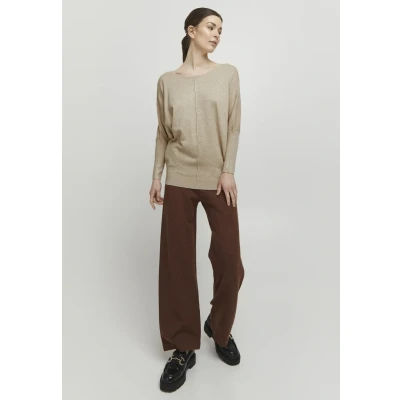 Abbildung von b.young Bypimba BAT Strickpullover, Damen, Größe: Large, Cement melange