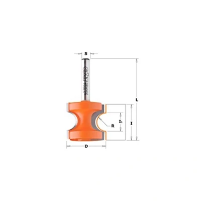 Abbildung von CMT ORANGE TOOLS 954.503.11 HALBSTAB FRÄSER HM D=25.4 S12 R=4.8